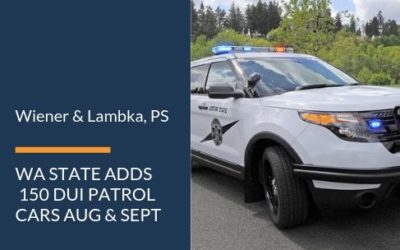WASHINGTON ADDS 150 ADDITIONAL DUI PATROLS FOR August 14 THROUGH SEPTEMBER 3, 2019.