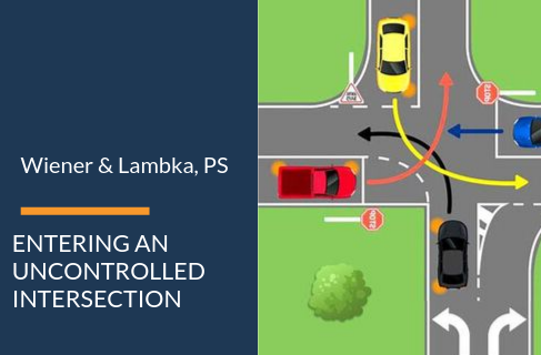 WHAT ARE THE RULES OF THE ROAD WHEN ENTERING AN UNCONTROLLED INTERSECTION?